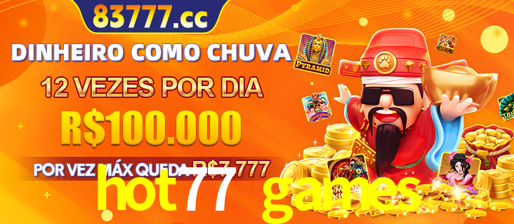 Banner do programa de recompensas Recomende para amigos do hot77 games, detalhando os bônus por convidar amigos, com prêmios que chegam a R$288.888.