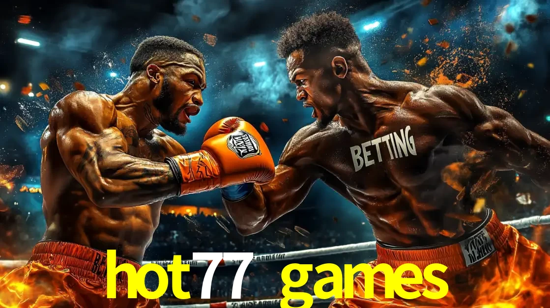 Dois boxeadores em uma luta intensa e explosiva, representando a adrenalina e as oportunidades de apostas em esportes de combate disponíveis na plataforma hot77 games.