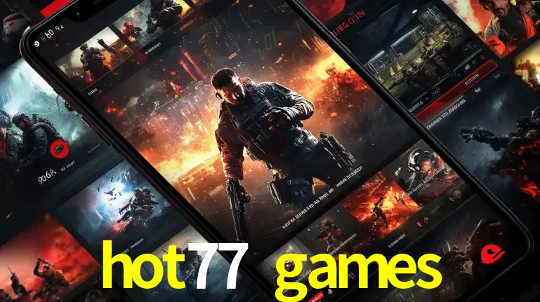 Tela de um celular exibindo uma galeria de jogos de tiro com temática militar, mostrando a variedade de e-sports disponíveis para apostas na plataforma de entretenimento hot77 games.
