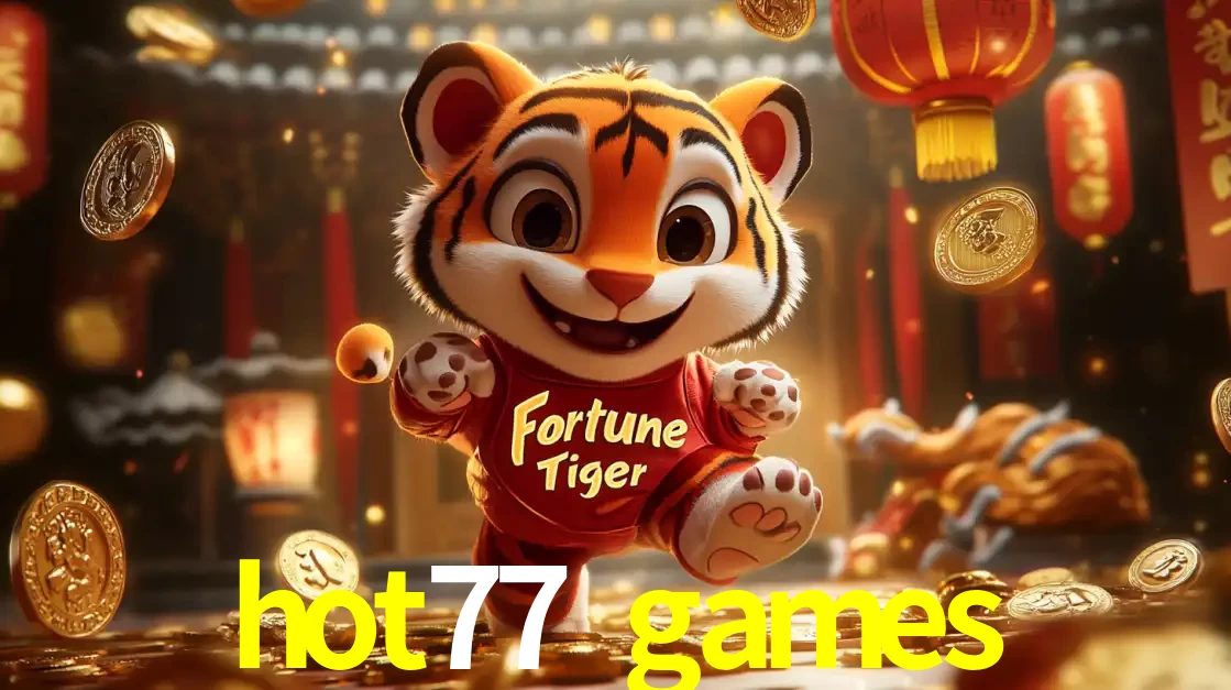O alegre personagem do Fortune Tiger correndo sobre um caminho de moedas de ouro, simbolizando os grandes prêmios e a diversão do popular jogo de slot do hot77 games.
