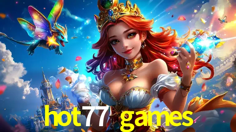 A princesa de um reino de fantasia mágico, com seu pequeno dragão, apresentando um mundo de prêmios encantados nos jogos de caça-níqueis do cassino hot77 games.
